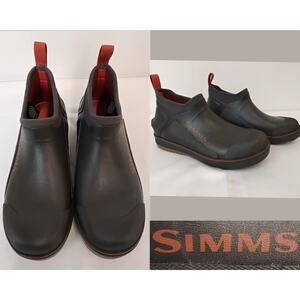 Simms Challenger Slip-On Rubber Bootie Men's US 11 Gray Water Proof New #Z4778